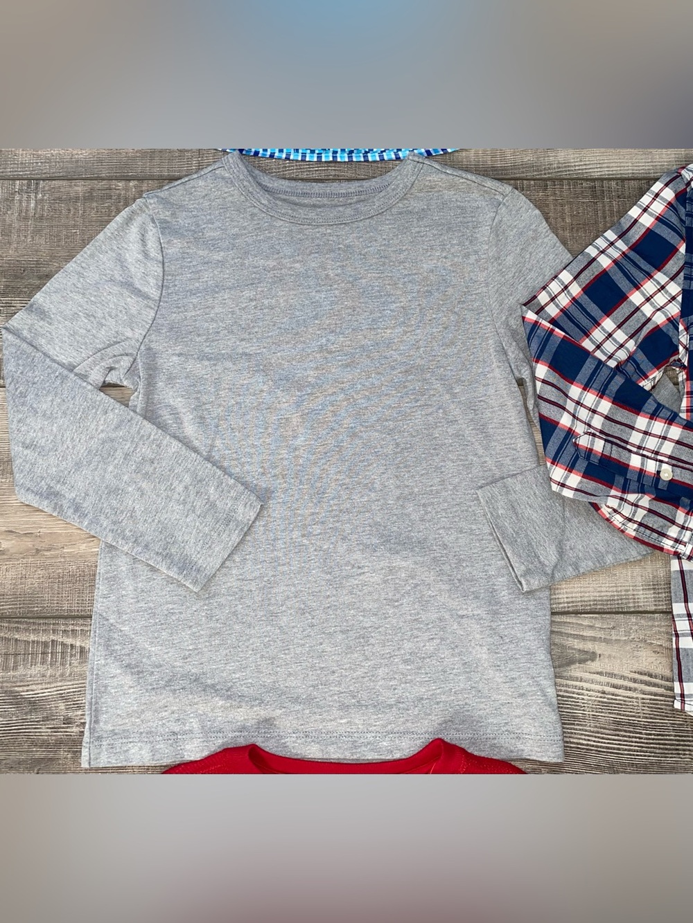 🍂 Boy’s Long Sleeve Fall Winter Shirts Sweater Tops Clothing Bundle Lot Size 6/7 - Picture 6 of 10